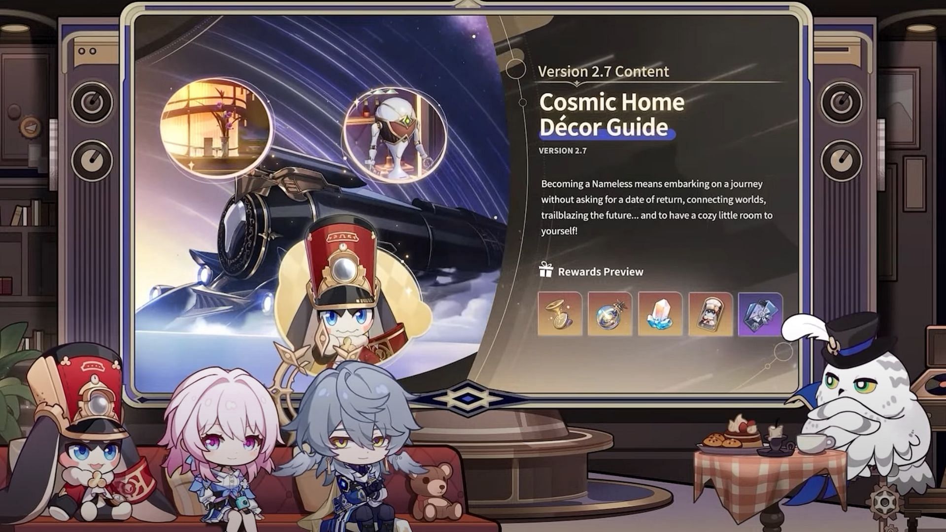 The Cosmic Home Decor Guide event (Image via HoYoverse)