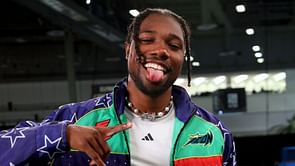 In Pictures: Noah Lyles drips in neon green pants during his outing at the Las Vegas ComplexCon