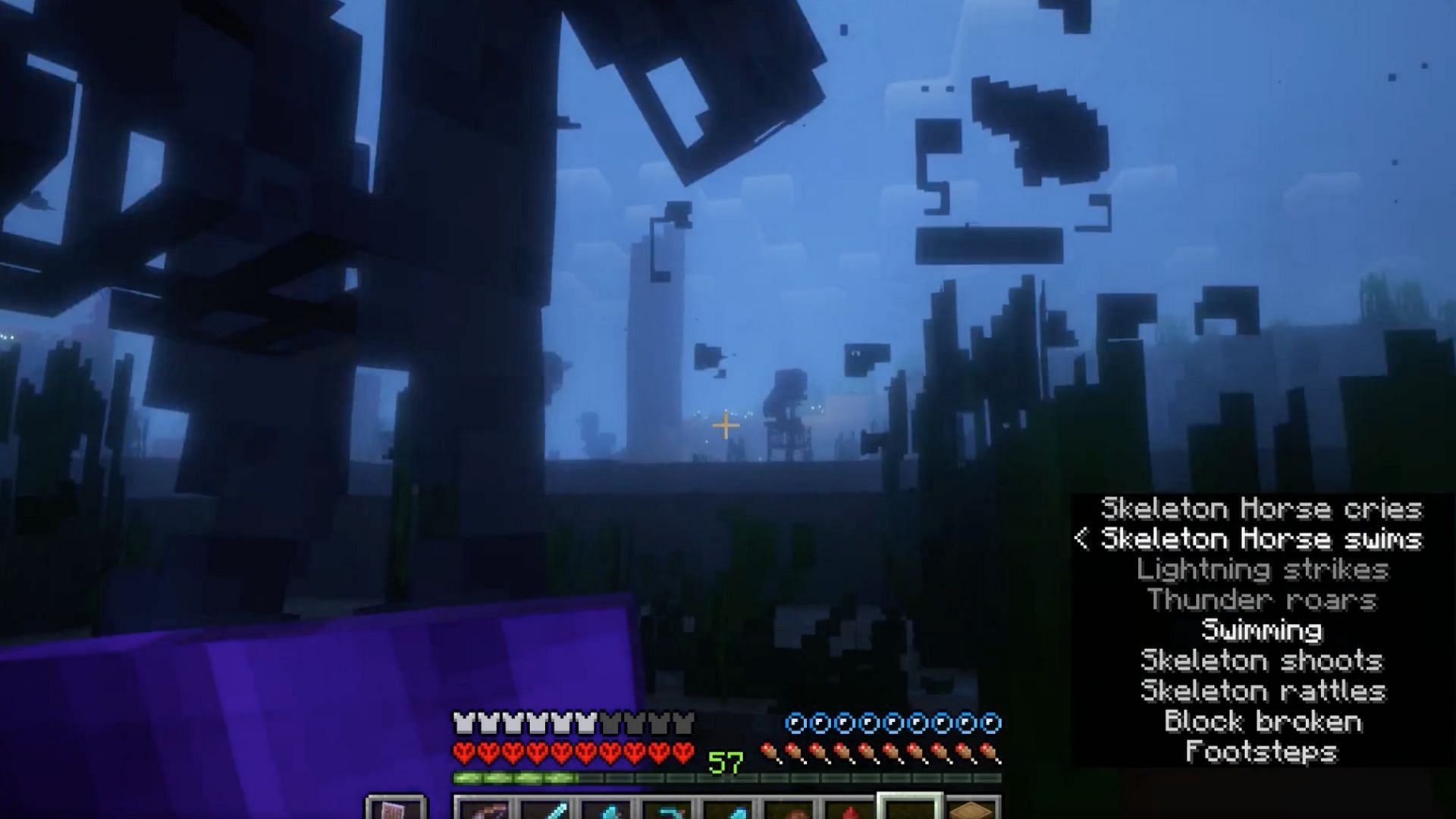 Minecraft underwater skeleton horse