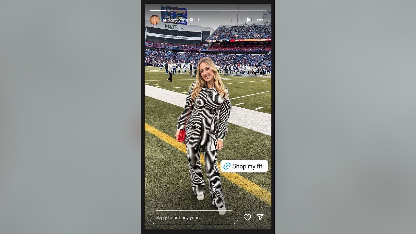 Brittany Mahomes shows off $8664 Bottega Veneta outfit at Chiefs vs. Bills (Image Source: Brittany/Instagram)