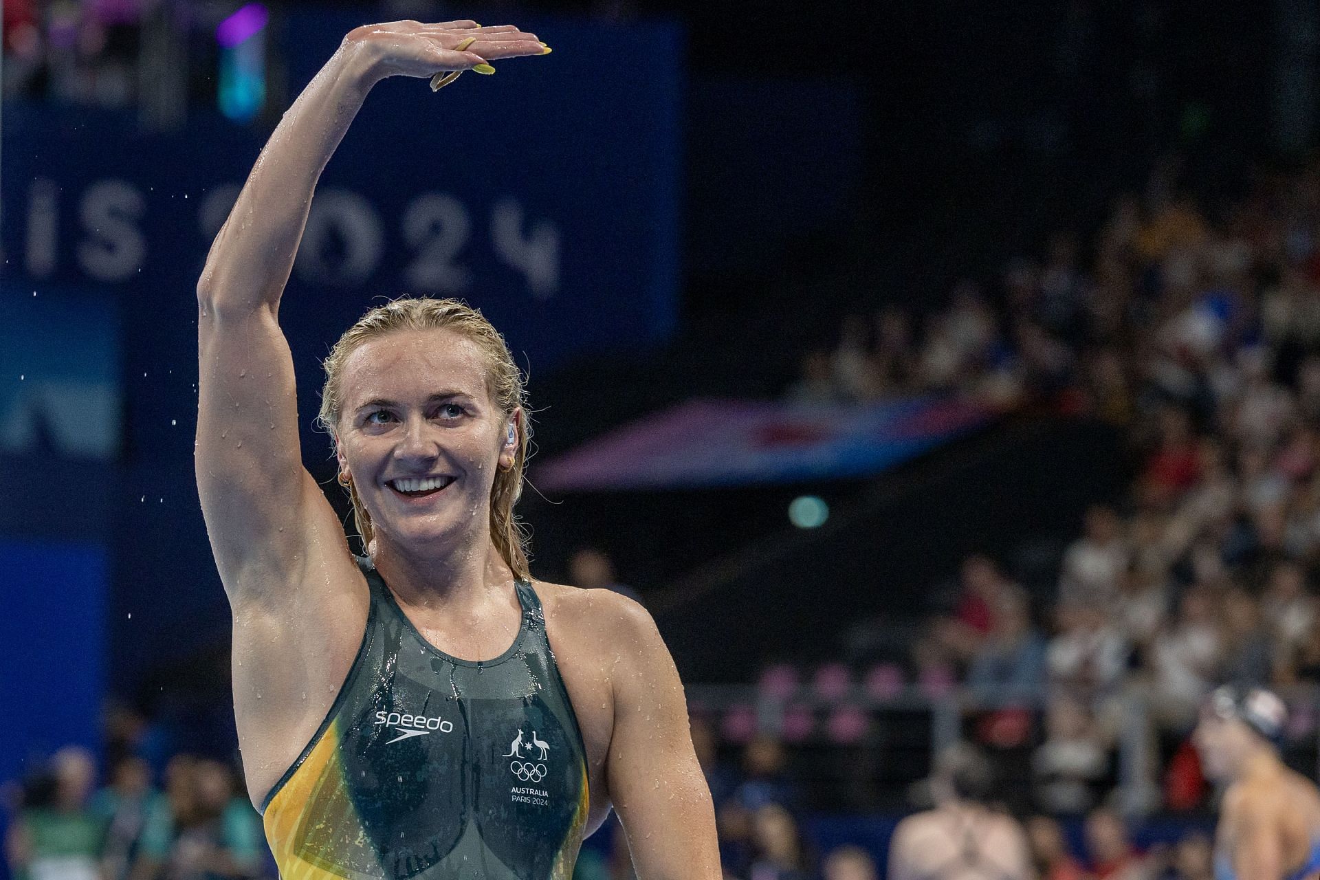 Ariarne Titmus won the gold medal in the 400m freestyle final during the 2024 Olympic Games in Paris, France. (Photo via Getty Images)