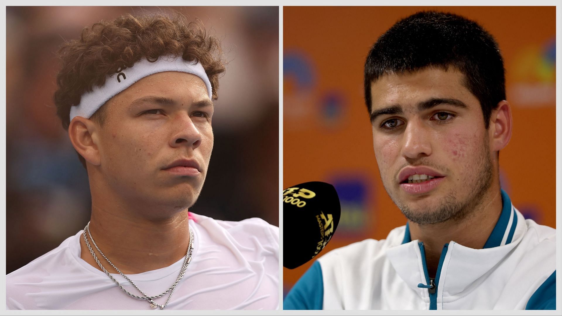 Ben Shelton and Carlos Alcaraz. (Photos: Getty)