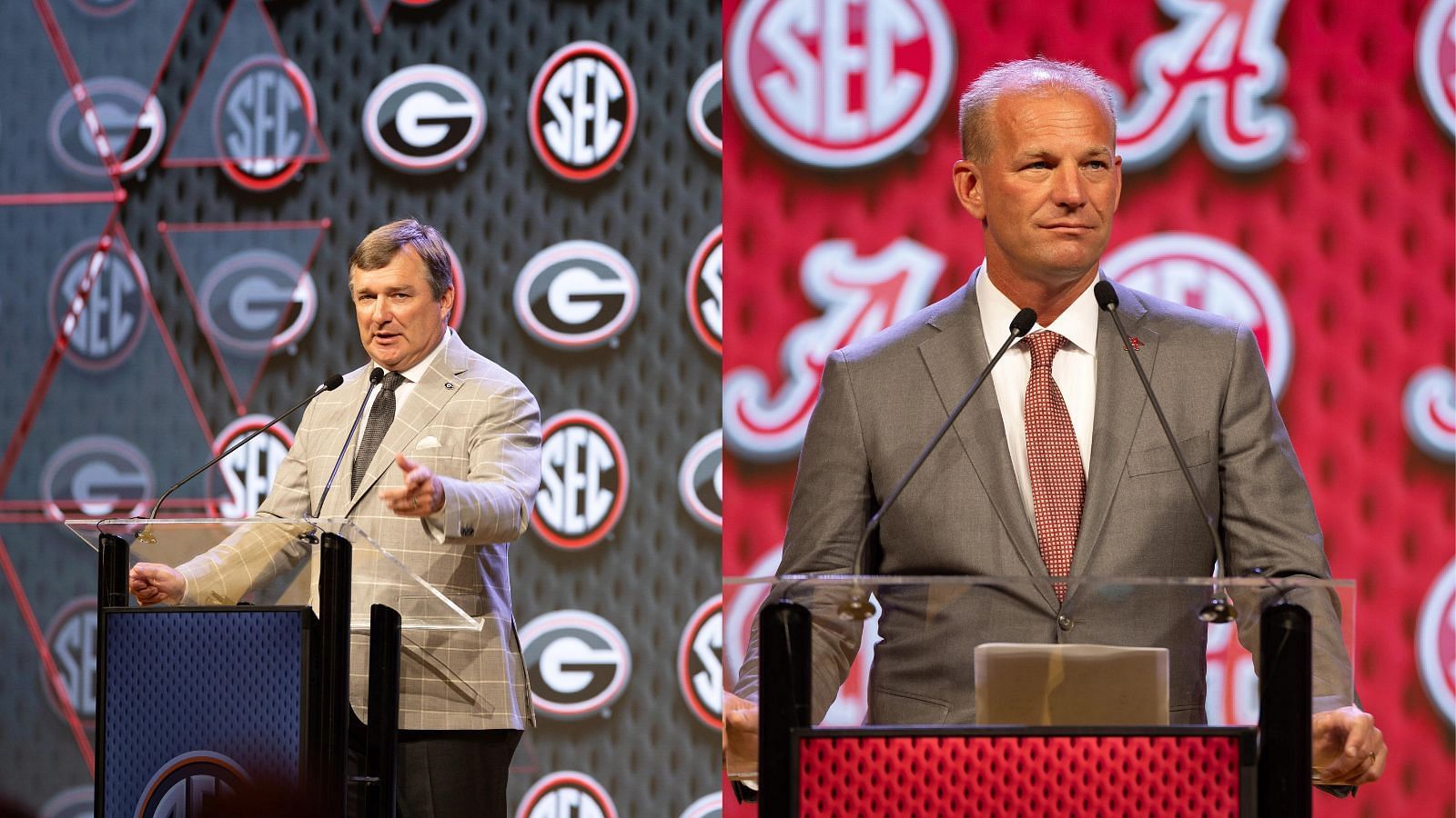 Kirby Smart and Kalen DeBoer will be battling toward the CFP, but whose resume is better? (Photo Credit: IMAGN)