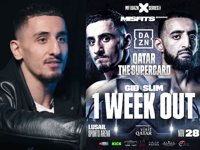 AnEsonGib set to take on Slim Albaher on November 28 (Image via YouTube/@/DAZN X Series and X/@Misfits&nbsp;Boxing)