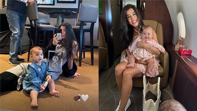 Dak Prescott's fiancee Sarah Jane, daughter MJ sit cozy in $47,500 Cowboys suite during Thanksgiving clash vs Giants