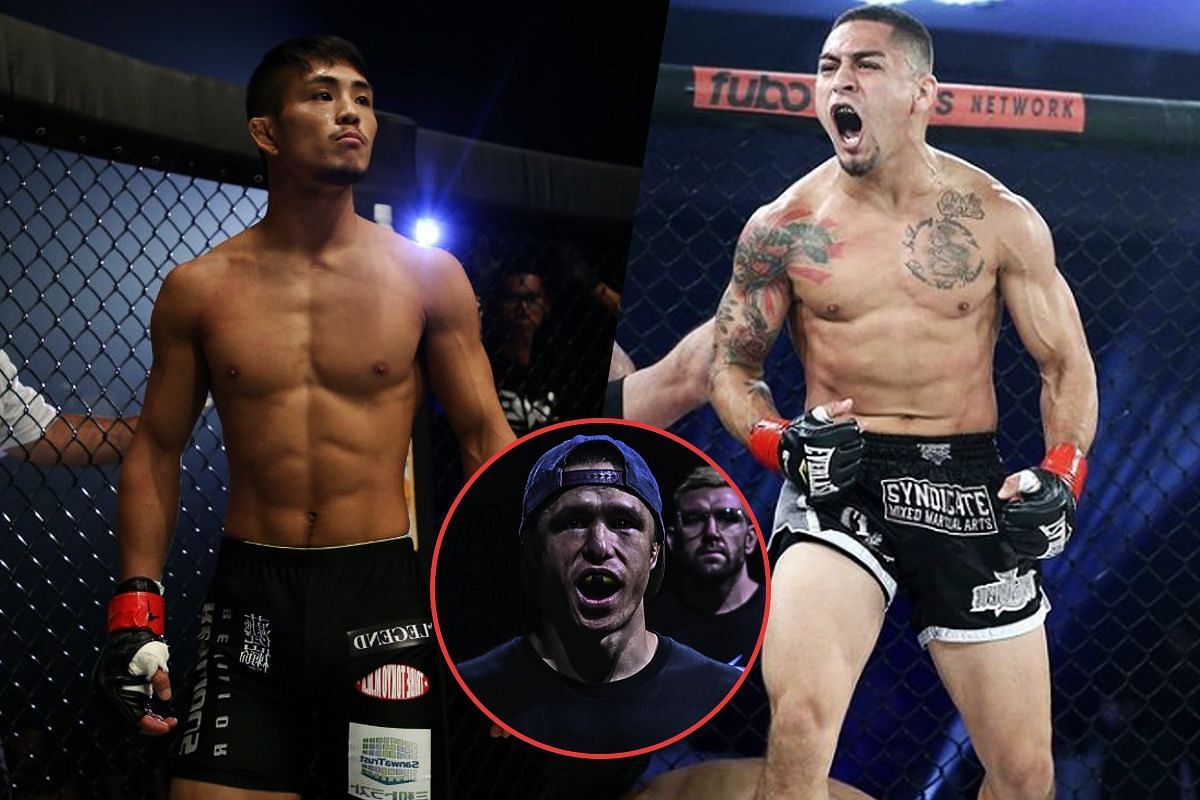 Yuya Wakamatsu (left) Gilbert Nakatani (right) (inset: Reece McLaren) [Photos via: ONE Championship]