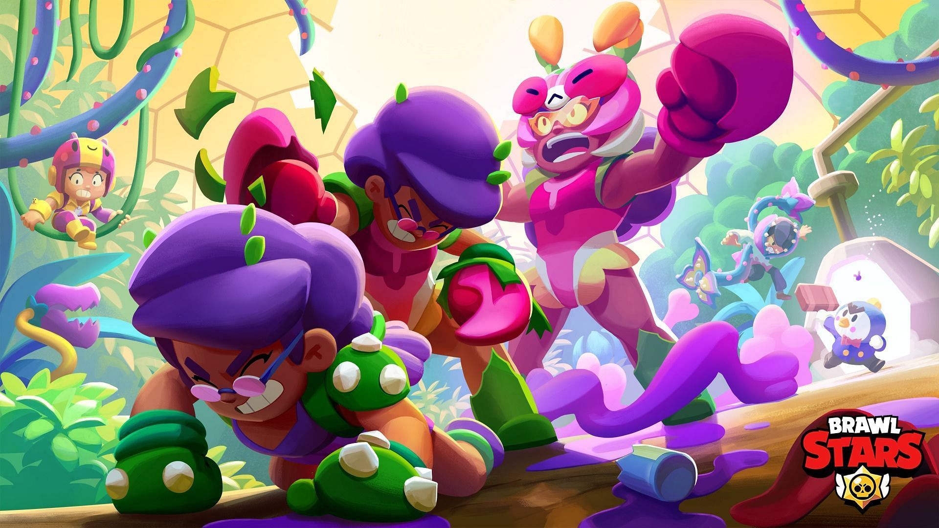 Rosa is a great companion to use with Sprout in Brawl Stars (Image via Supercell)