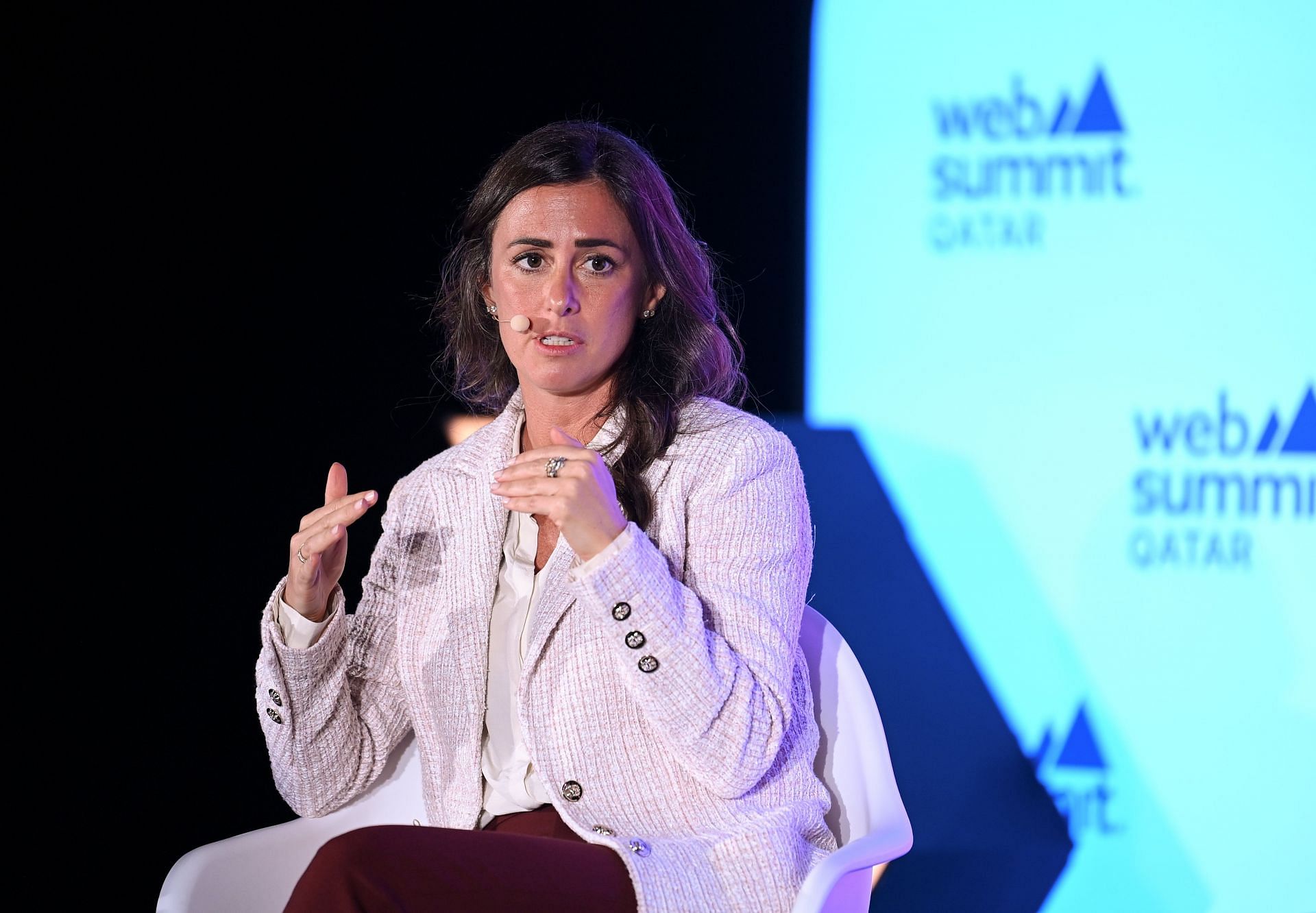 Noor Sweid, Founder &amp; Managing Partner, Global Ventures, onWeb Summit Qatar 2024 - Day One (Image via Getty)