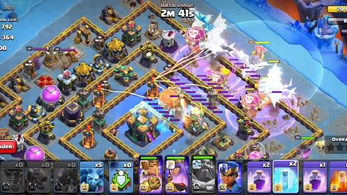 Town Hall 14 Air Hybrid attack strategy (Image via SuperCell)