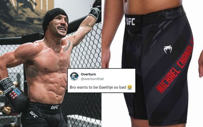 "Bro wants to be Gaethje so bad" - Fans unimpressed with Michael Chandler's custom shorts for UFC 309 fight against Charles Oliveira