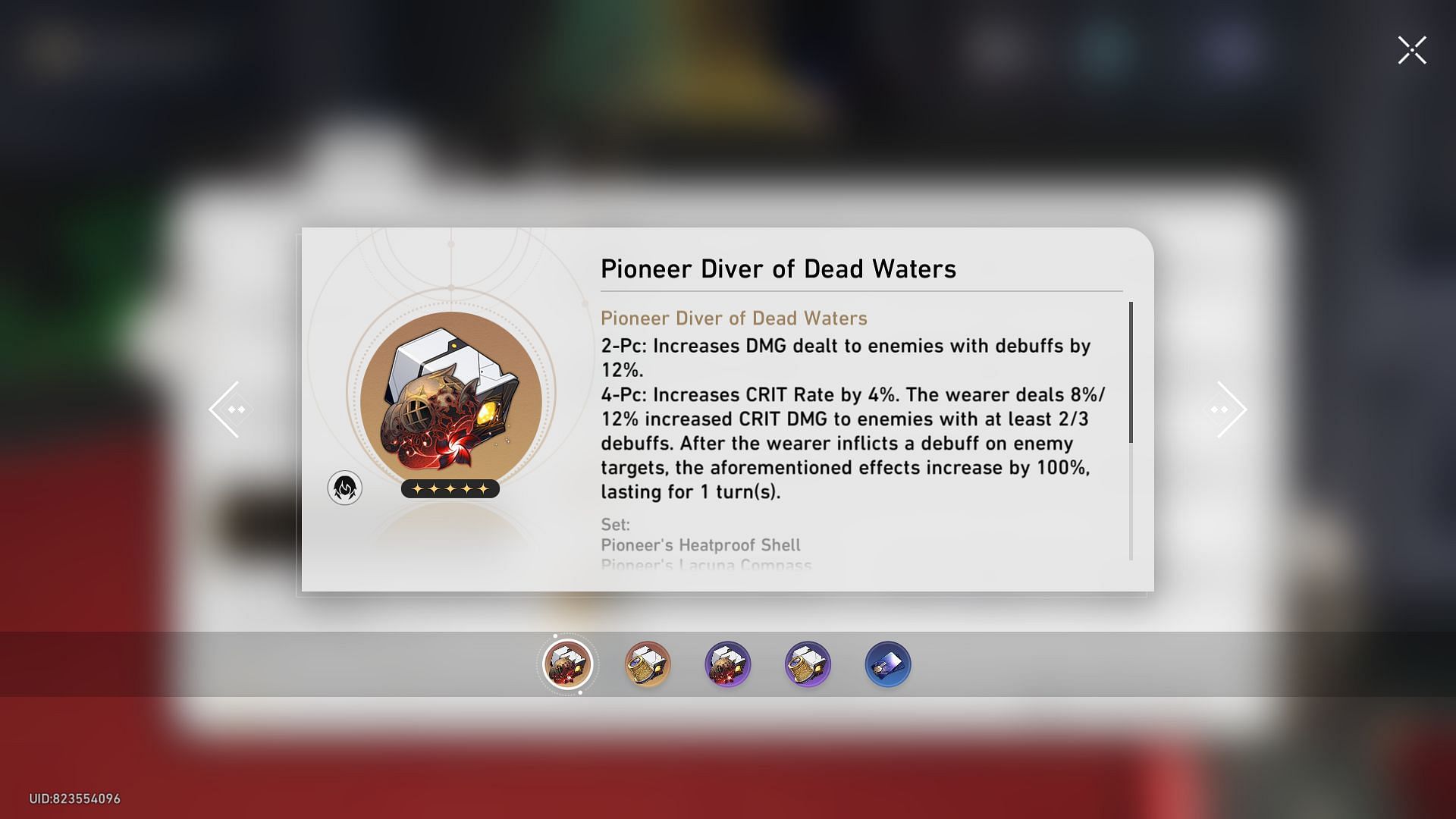 Pioneer Diver of Dead Waters is the best Relic set for Acheron in Honkai Star Rail (Image via HoYoverse)