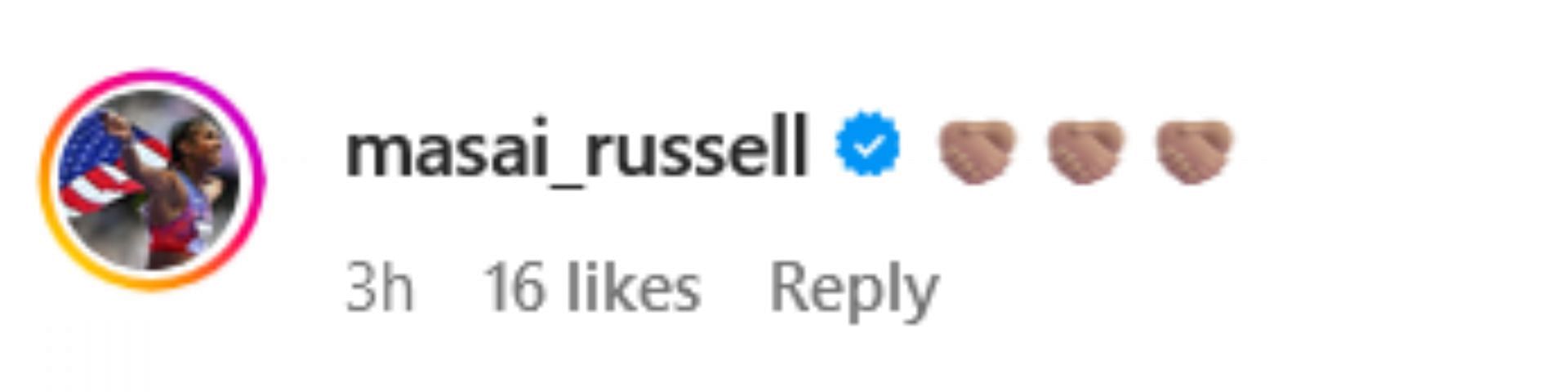 Screenshot of Russell&rsquo;s comment on Wilson&rsquo;s post. Credits - IG/_quincy_wilson