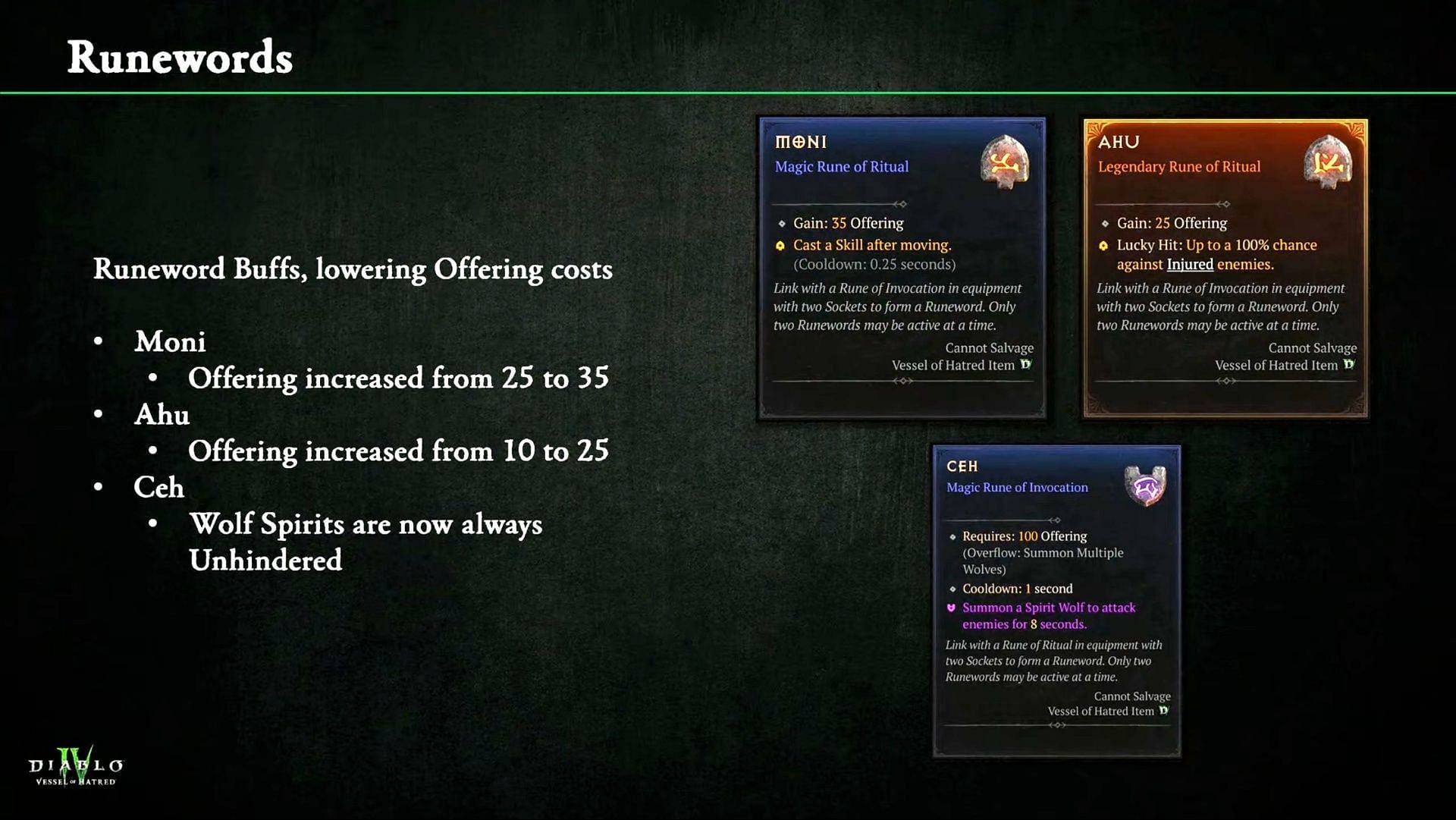 A few Runeword changes were confirmed to be on the way as well (Image via Blizzard Entertainment)