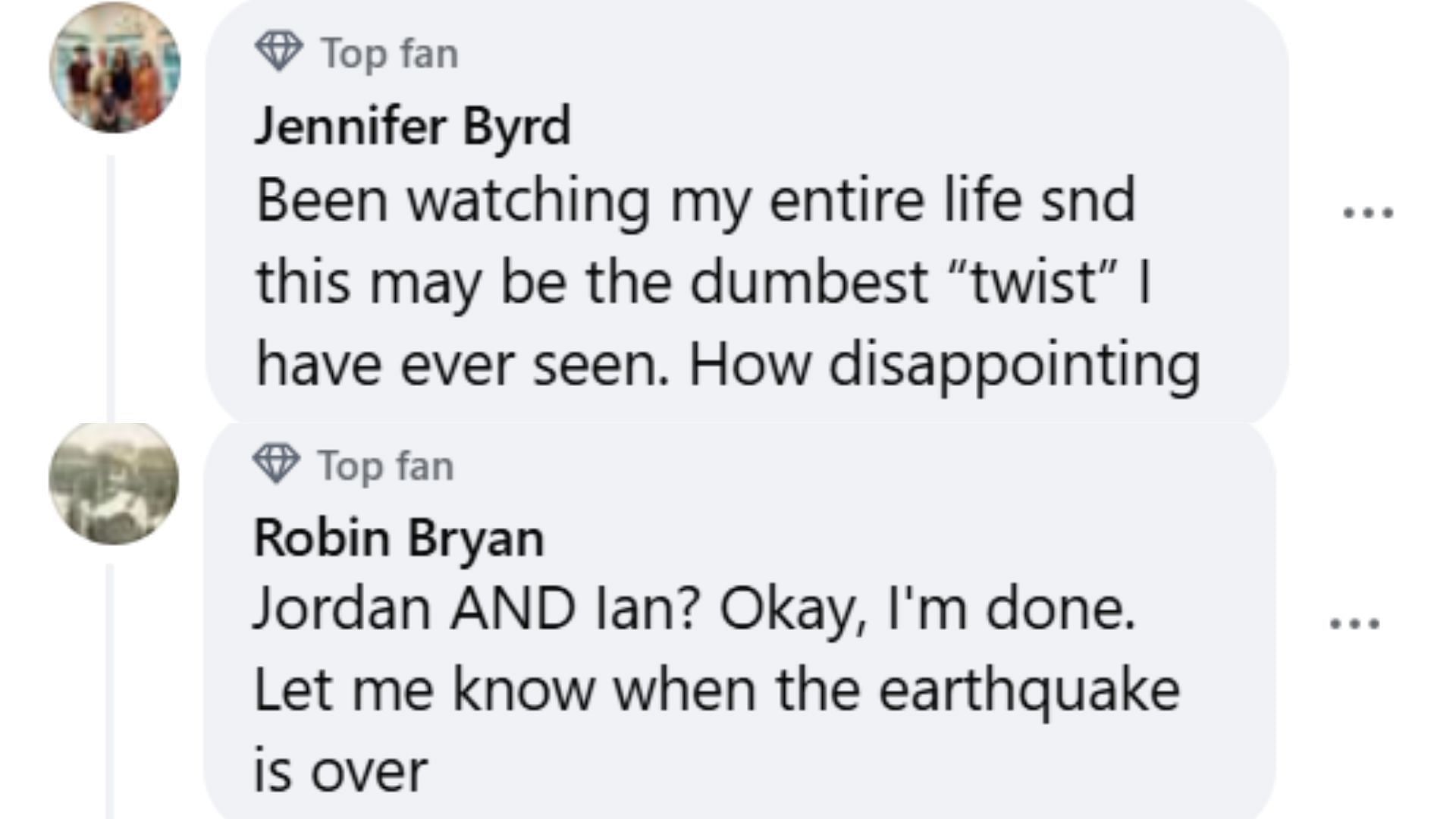 More fan reaction about the newest storyline (Image via Facebook/The Young and the Restless)