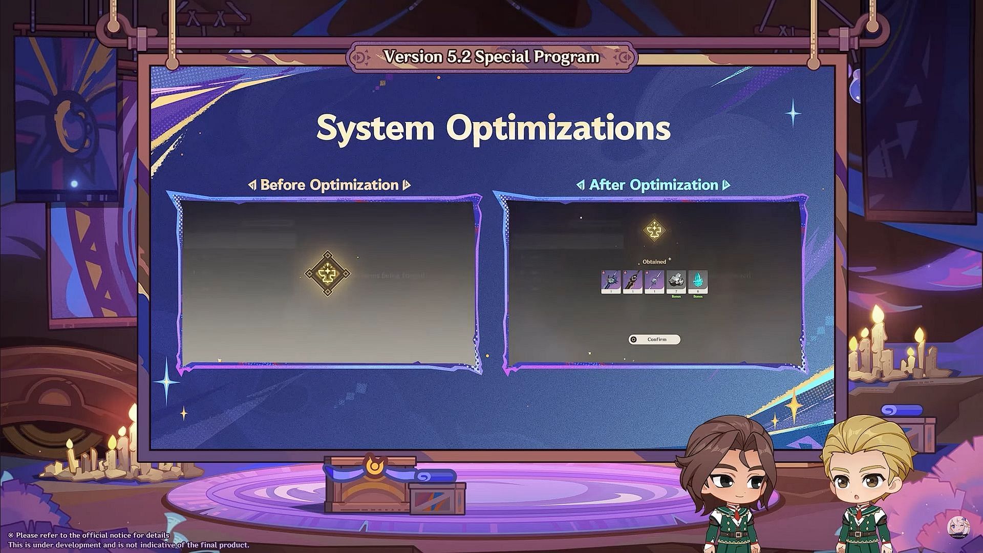 System optimizations (Image via HoYoverse)