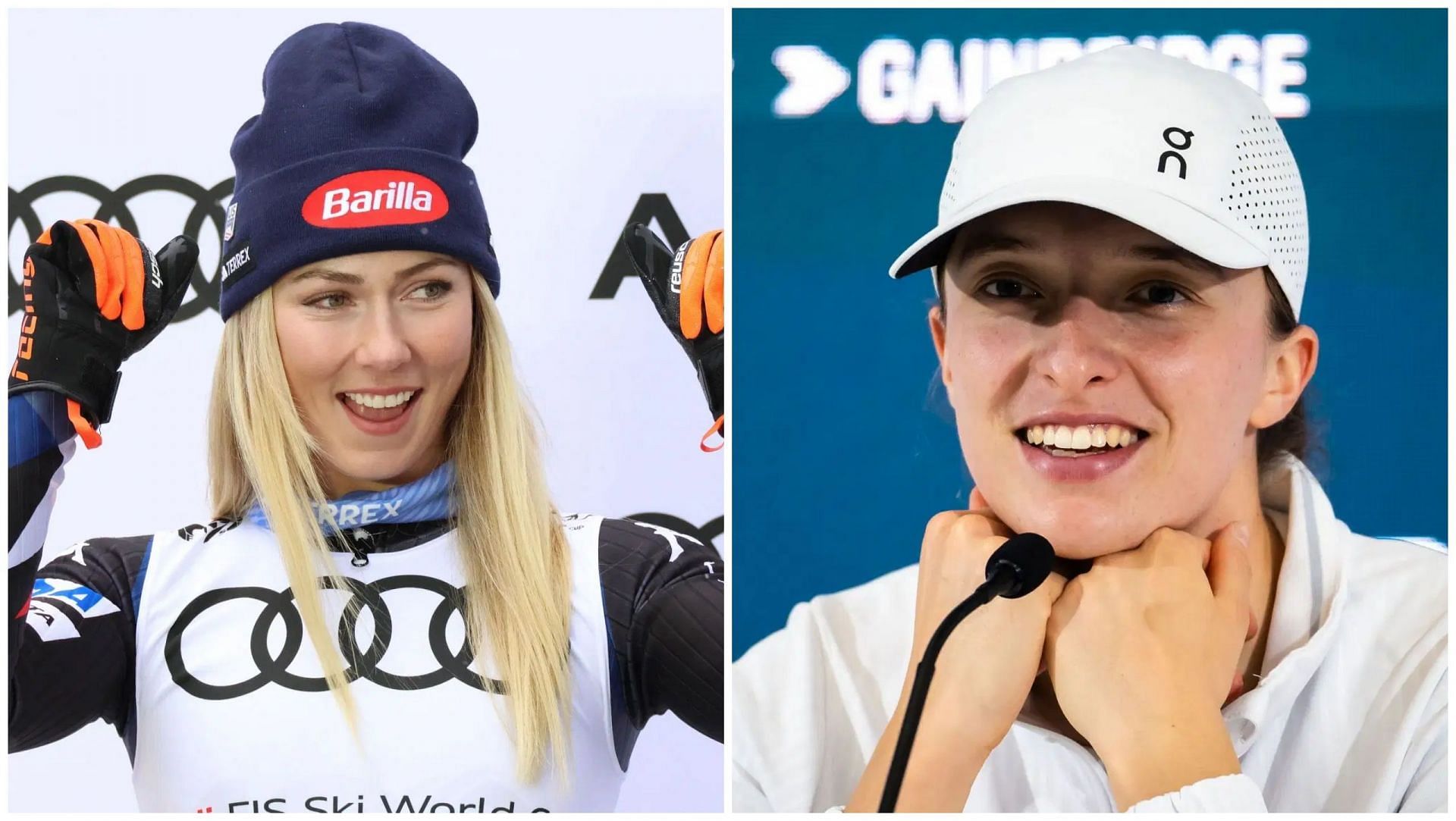 Mikaela Shiffrin and Iga Swiatek