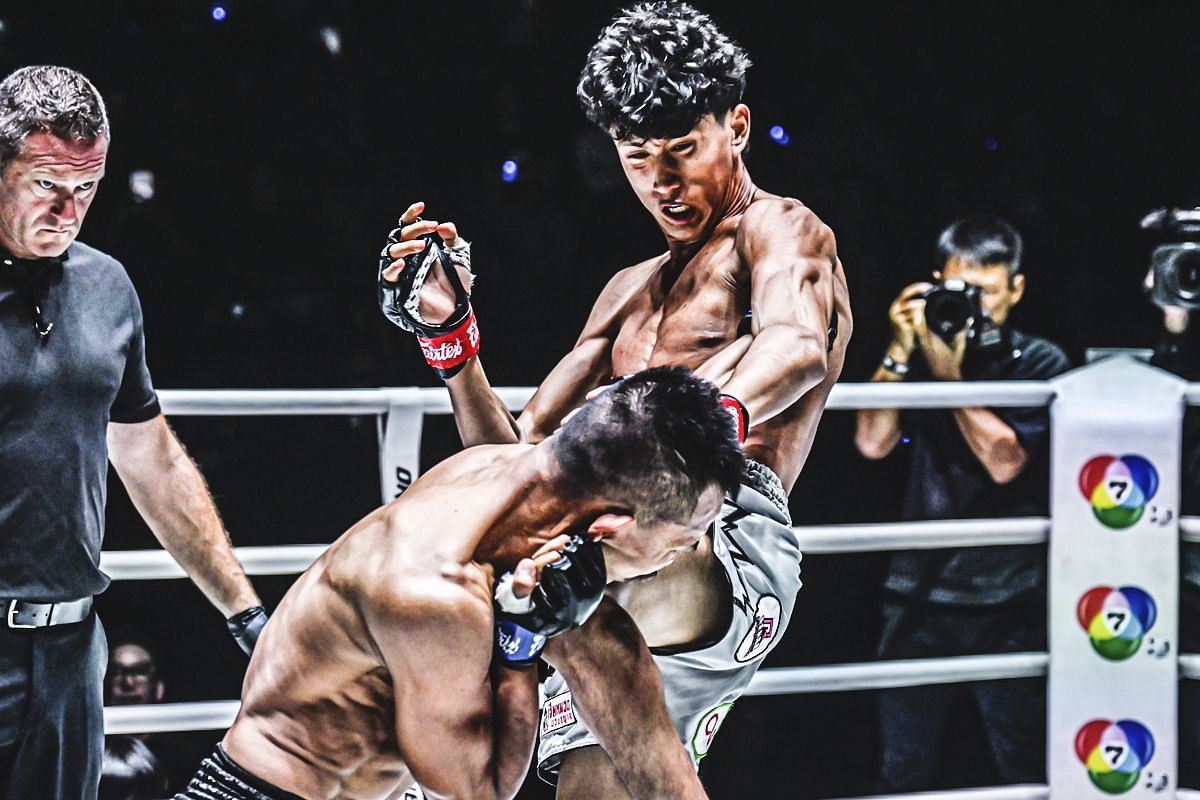 Nabil Anane fighting Soe Lin Oo | Image credit: ONE Championship