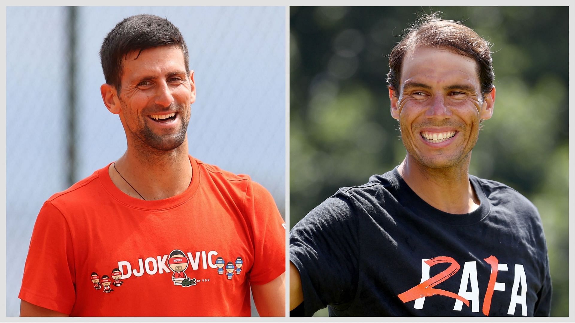 Novak Djokovic and Rafael Nadal. (Photos: Getty)