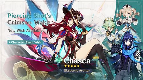 Featured 4-star units on Chasca's banner (Image via HoYoverse)