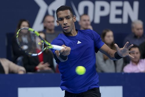 Felix Auger-Aliassime pictured at the 2024 European Open in Antwerp - Image Source: Getty