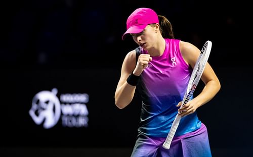 Iga Swiatek in action at the WTA Finals 2024 (Image: Getty)