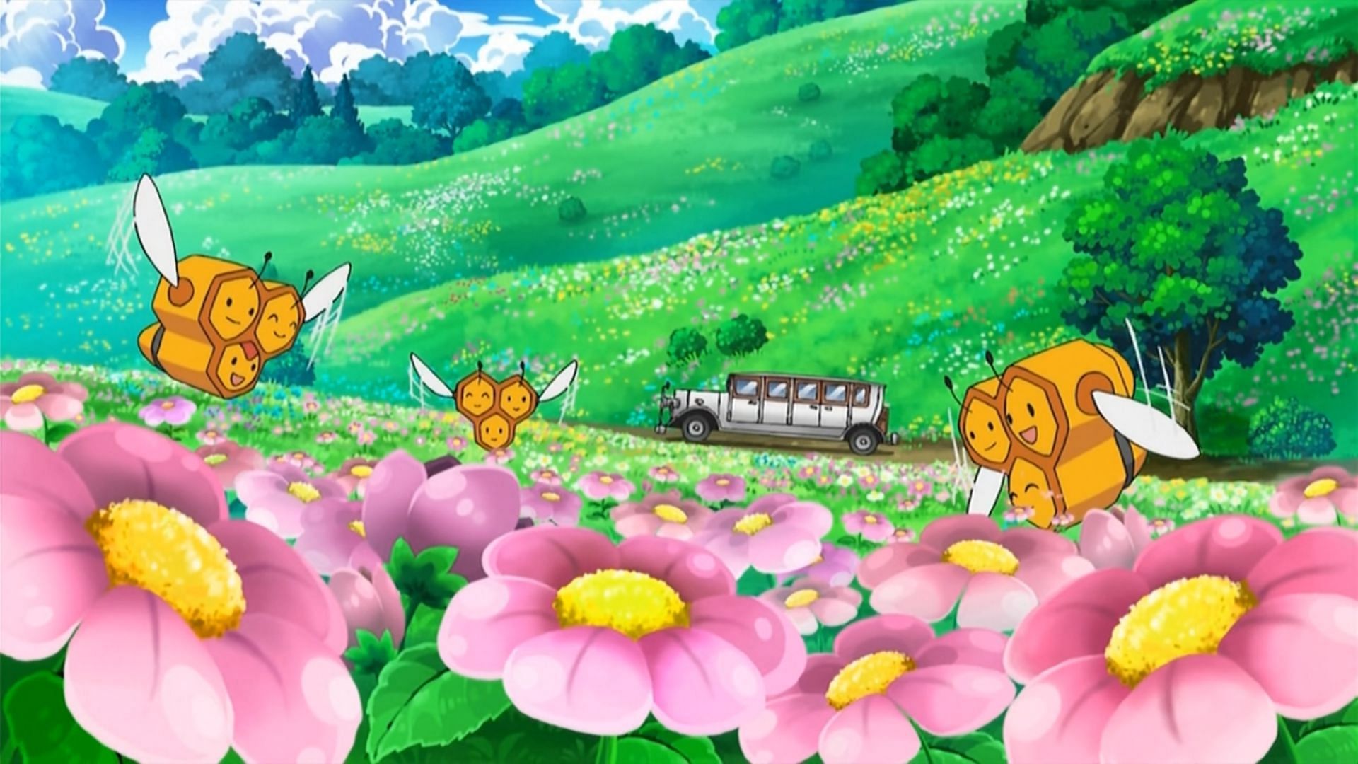 Combee in the anime (Image via TPC)