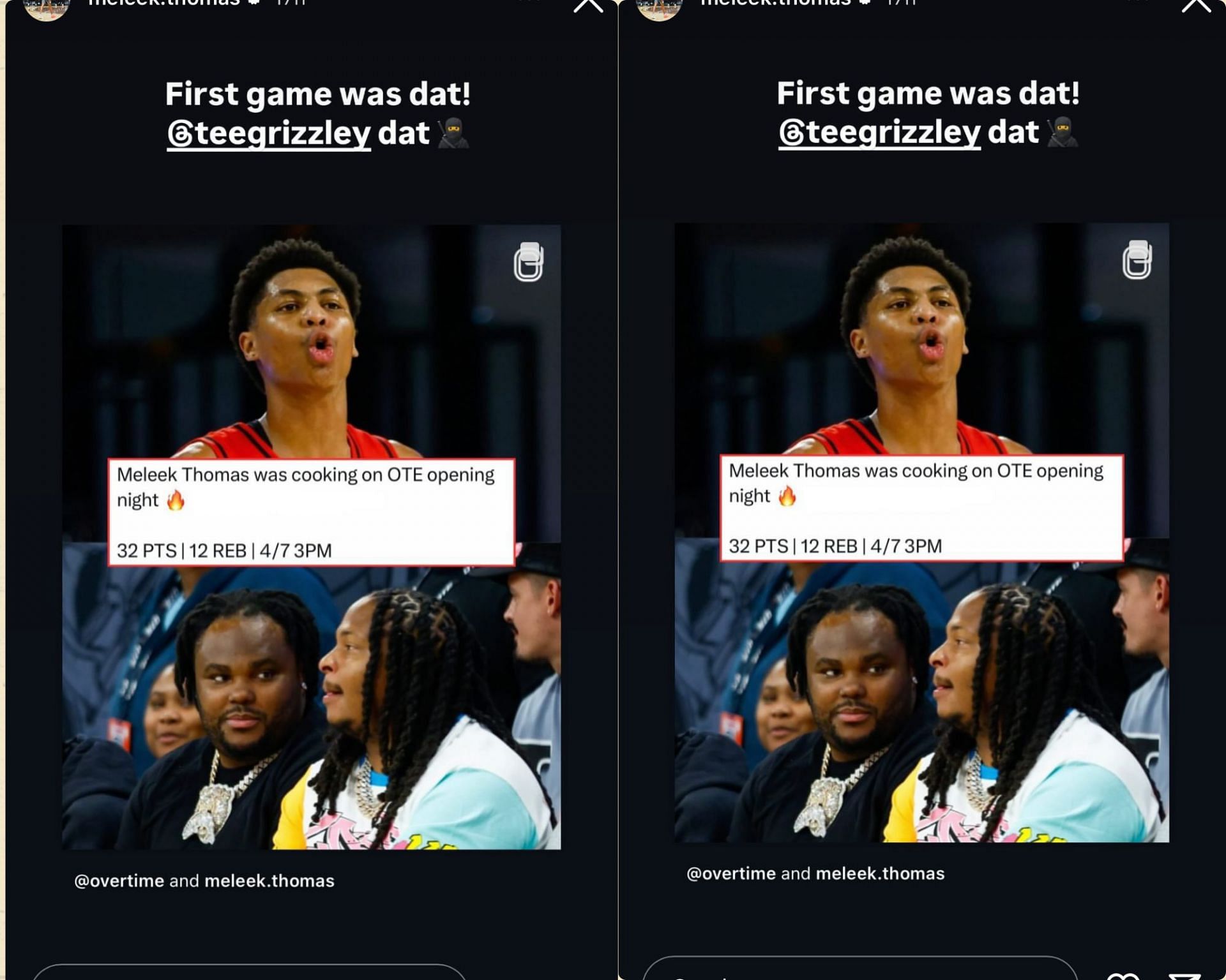 Five-star shooting guard Meleek Thomas&#039; Instagram story