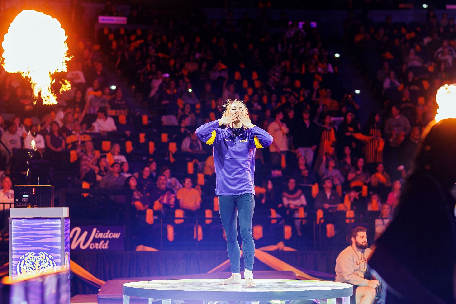 Dunne embracing the crowd before a match against Florida Gators at the baton Rouge (Image via Getty Images)