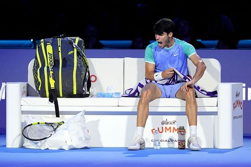 Carlos Alcaraz at the 2024 Nitto ATP Finals. (Source: Getty)