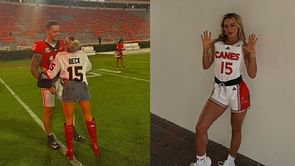 PIC: Carson Beck's GF Hanna Cavinder shows off toned physique in Georgia QB-inspired merch ahead of UMass clash