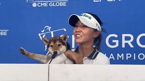 WATCH: Lydia Ko brings her dog Kai along for the CME Group Tour Championship presser