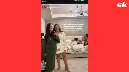 Madisyn Seager with friend Savanna Good ahead of an engagement party