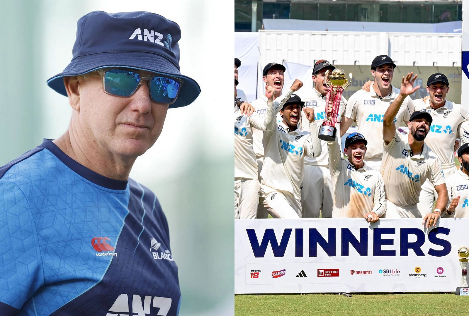 Gary Stead (L) led New Zealand to a historic 3-0 white-wash over India.