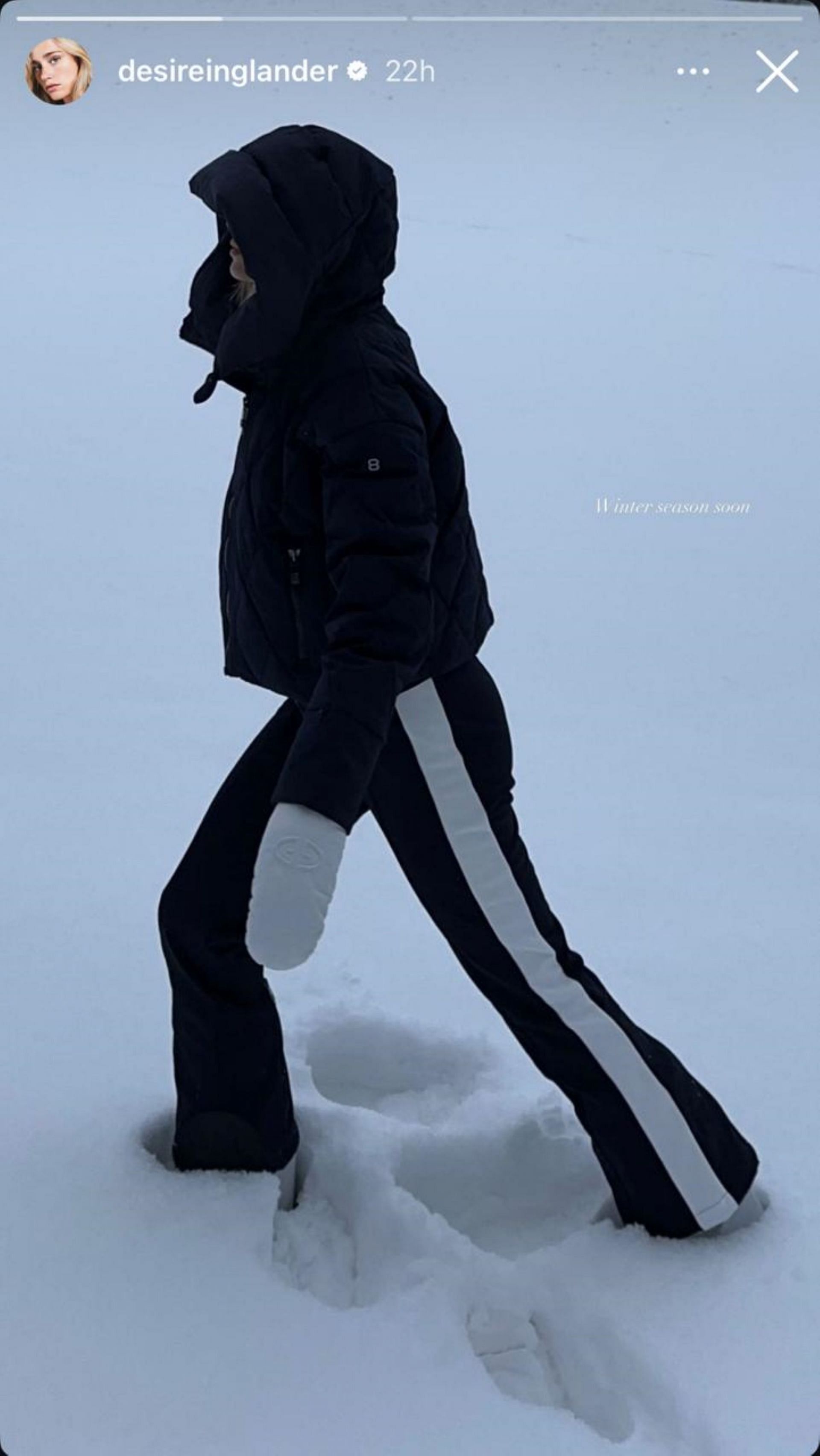 Mondo Duplantis&#039; fiance Desire Inglander in winter fit; Instagram - @desireinglander