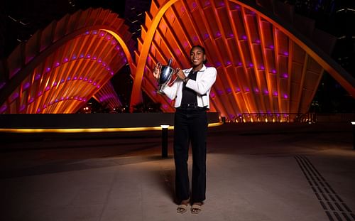 Coco Gauff with the WTA Finals 2024 trophy (Image: Getty)