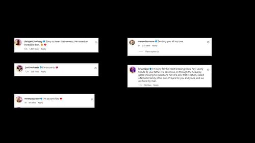 AEW stars react to the passing of Rey Mysterio's father [Screenshot from the post's comments section]