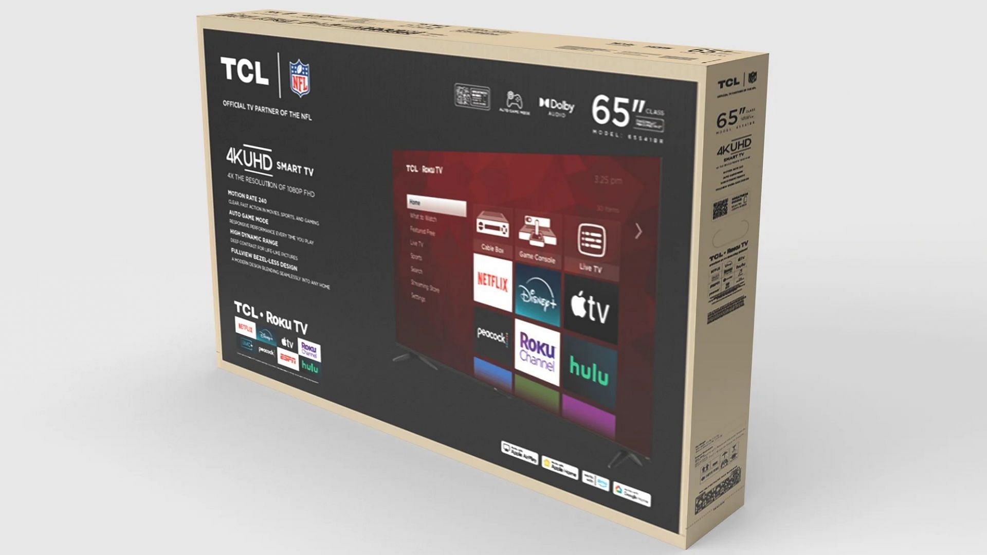 TCL 65-inch Class 4-Series in its box (Image via TCL)