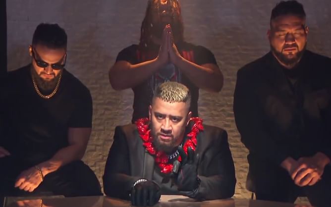 Solo Sikoa reacts to The original Bloodline's reunion after over a year on SmackDown