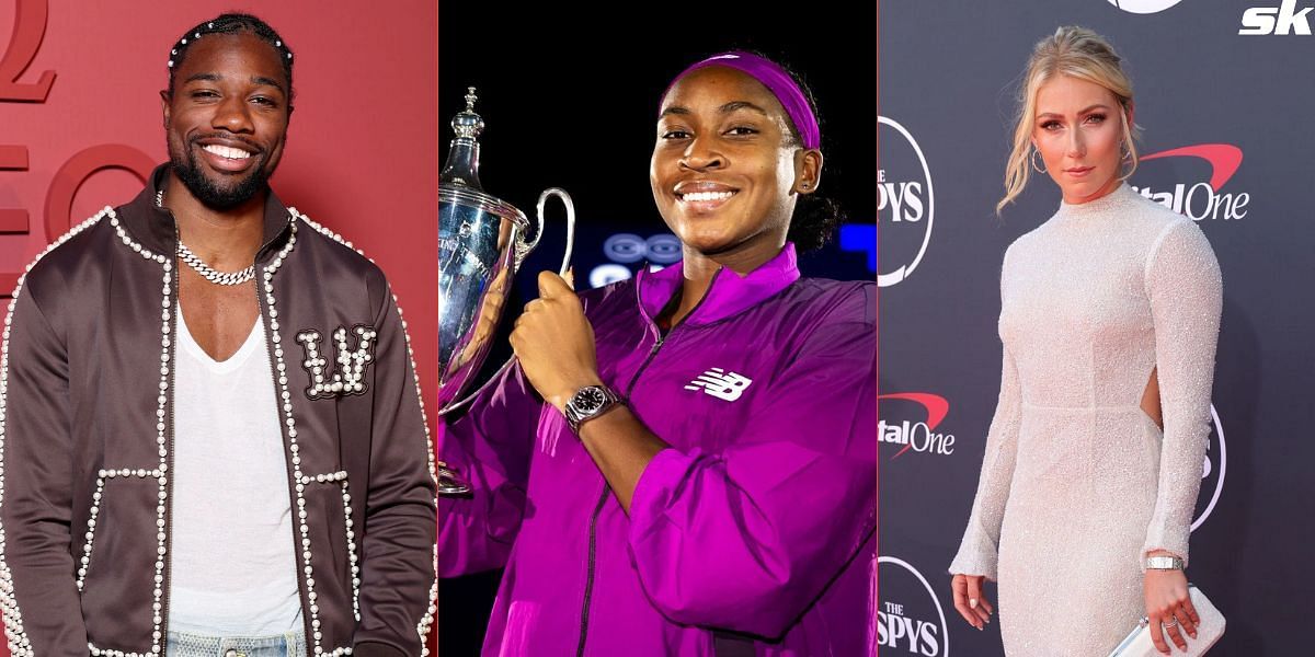 Noah Lyles and Mikaela Shiffrin praise Coco Gauff following her victory at the WTA Finals. (Images by Getty)