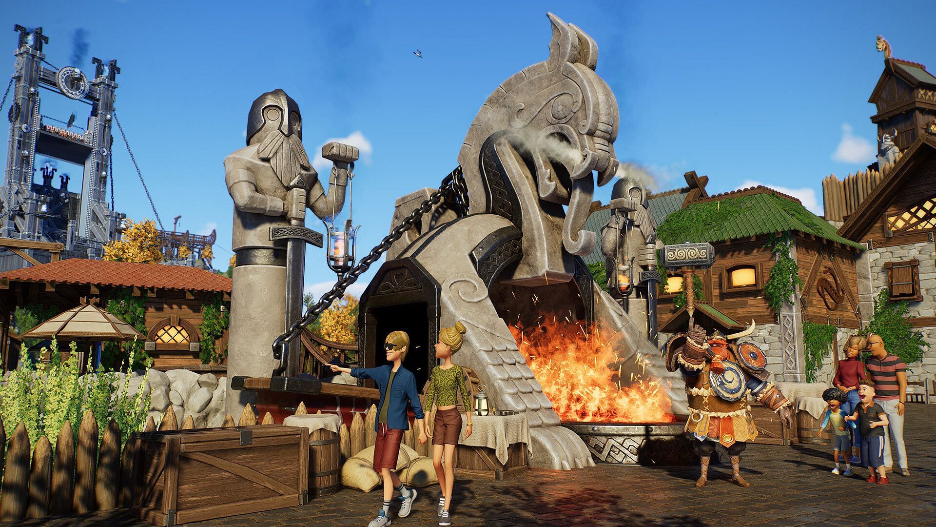 Keep park-goers happy with the appropriate scenery (Image via Frontier Developments/Steam)