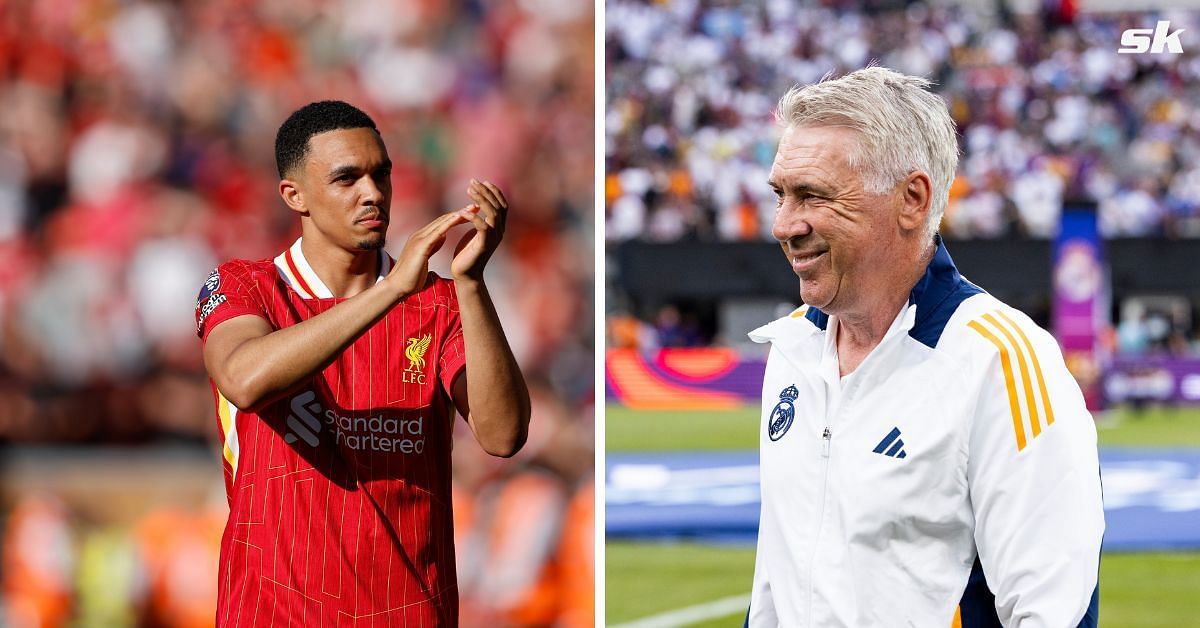 Trent Alexander Arnold and Real Madrid boss Carlo Ancelotti.