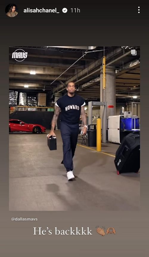 P.J. Washington entering the arena (credit: Alisah Chanel IG)