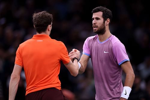 Ugo Humbert and Karen Khachanov at the 2024 Paris Masters (Source: Getty)