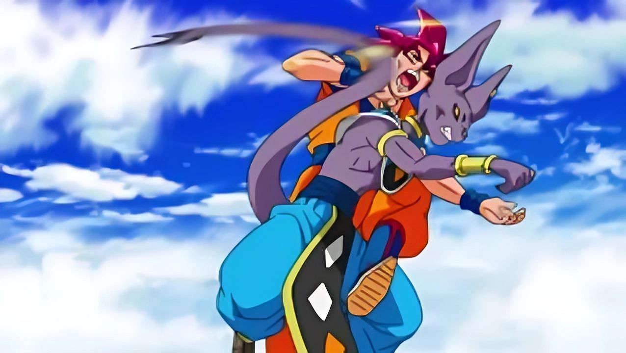 Beerus&#039; tail attack (Image via Toei Animation)