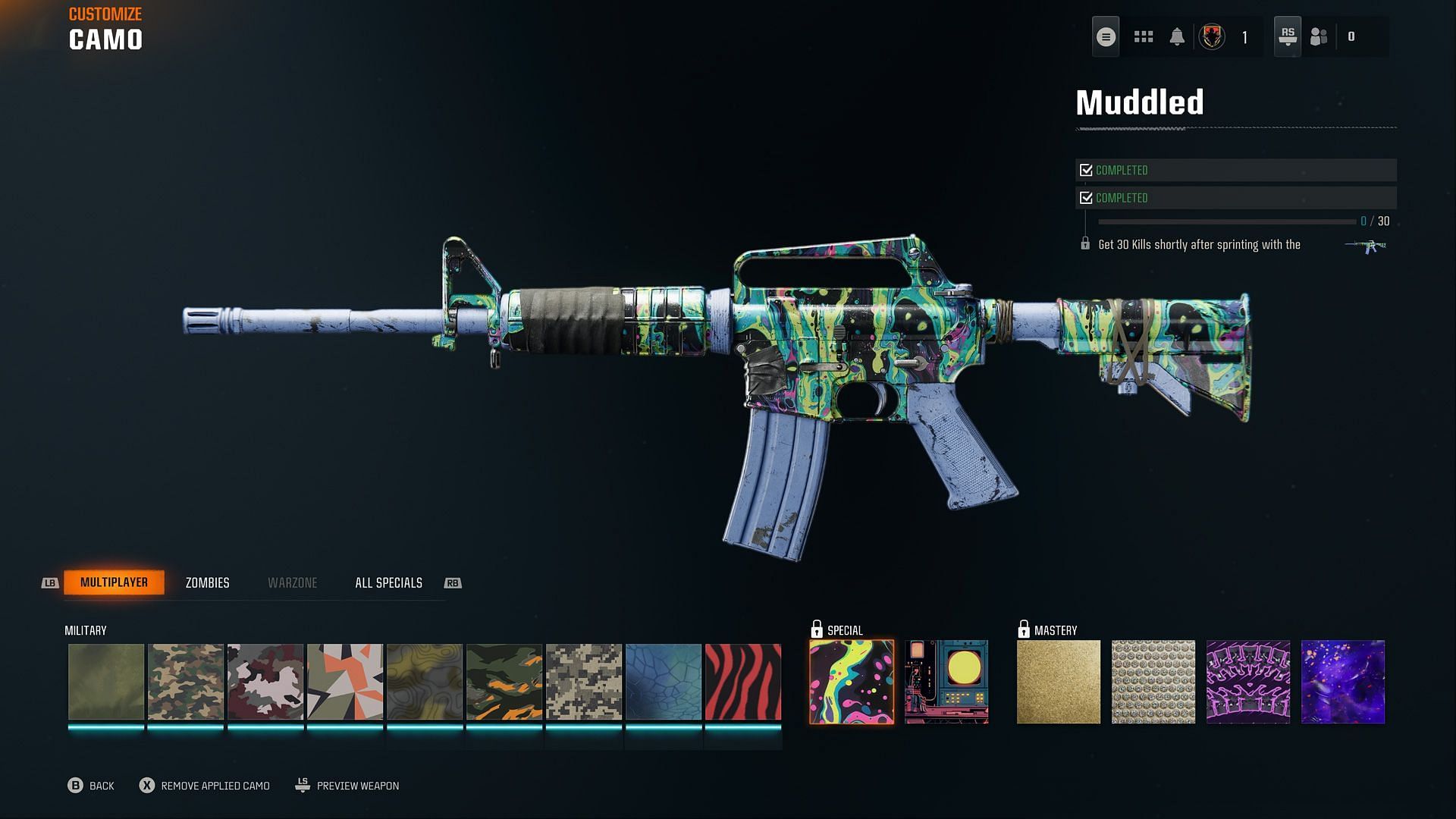 Muddled camo in Black Ops 6 (Image via Activision)