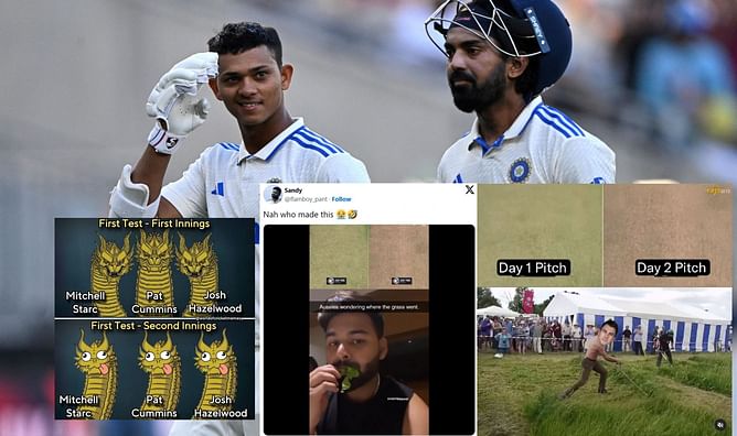 "Clueless captain was just lucky to win the World Cup and WTC"- Top 10 funny memes after Australia's dismal show on Day 2 of 1st Test vs India