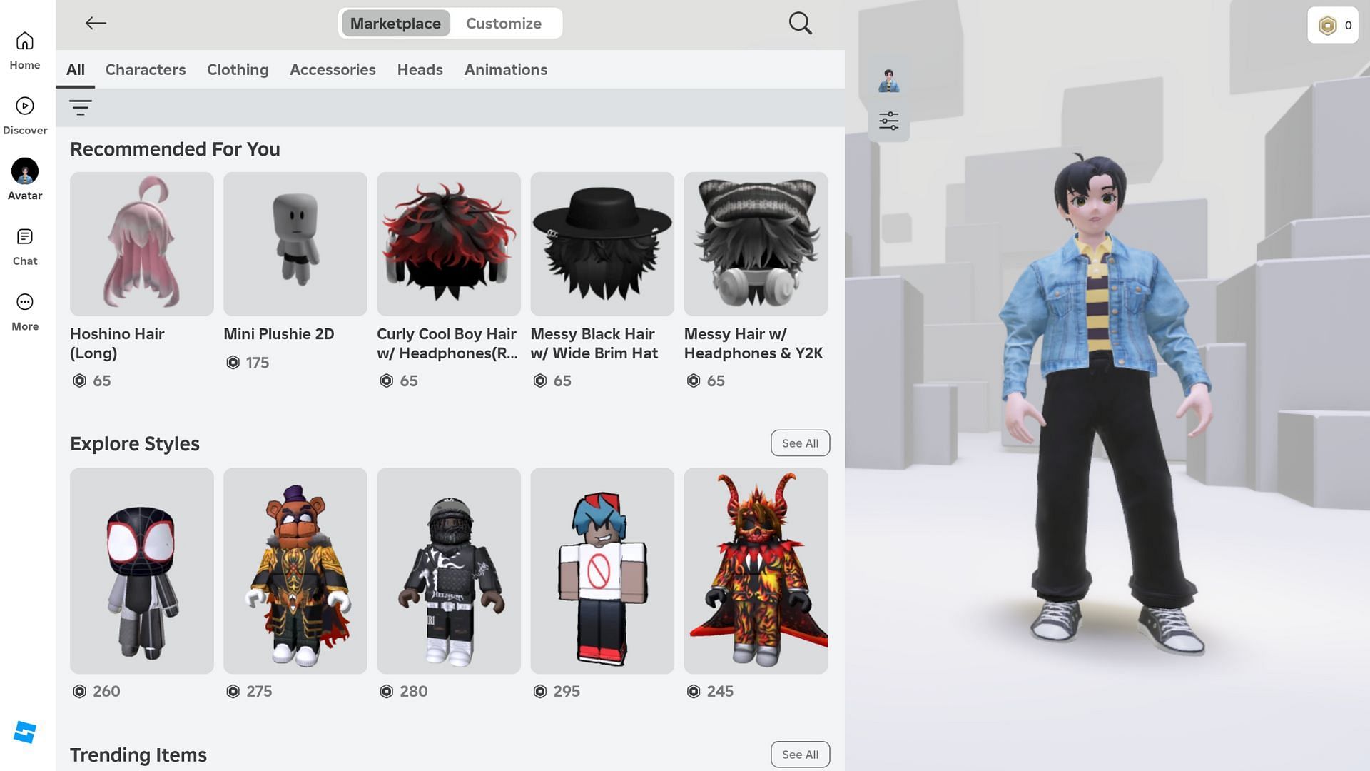 Featured image of the Marketplace (Image via Roblox)