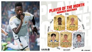 EA FC 25 La Liga POTM nominees for the month of November revealed, Vinicius Junior leads the way