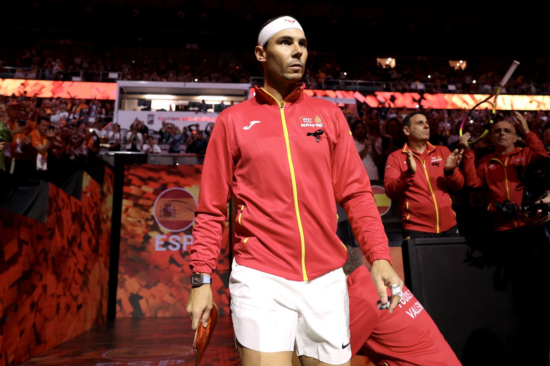 Rafael Nadal at the Davis Cup Final - Netherlands v Spain Quarter-Final - (Source: Getty)