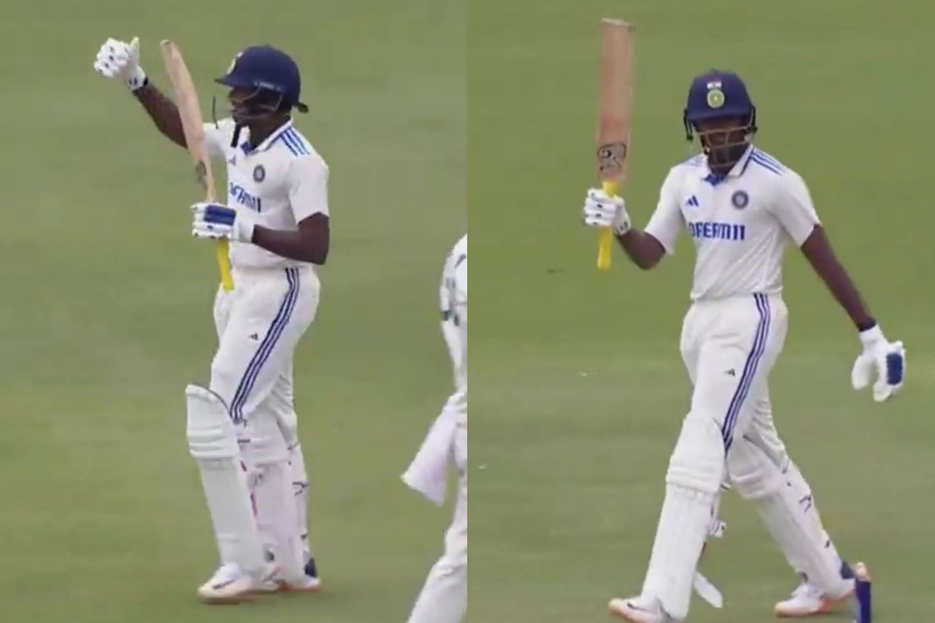  Sai Sudharsan made 103 off 200 balls (Image via X-@cricketcomau)